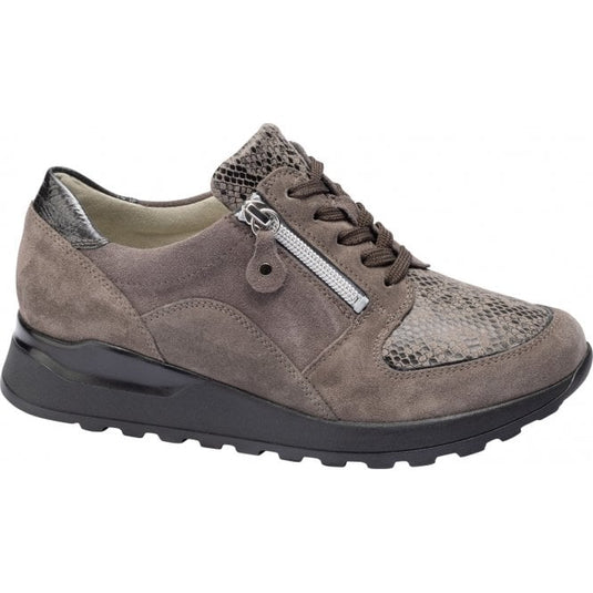 Waldlaufer Women's Hiroko-Soft Mouse Carbon Lace-Up Trainers