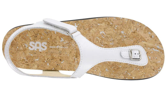 SAS Women's Marina T-Strap Sandal Pearl White