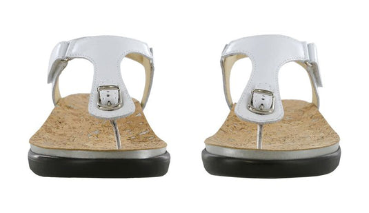 SAS Women's Marina T-Strap Sandal Pearl White