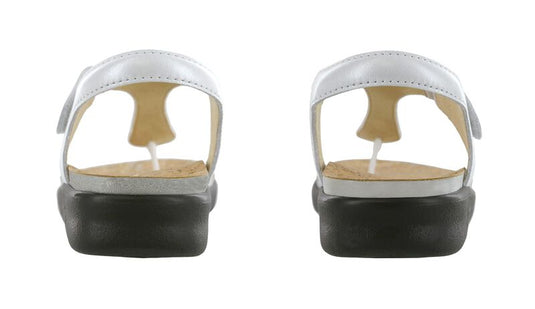 SAS Women's Marina T-Strap Sandal Pearl White