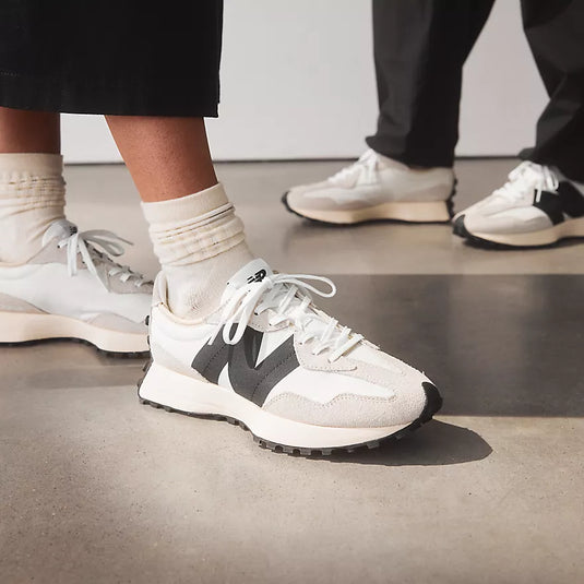 New Balance Women's 327 Sneaker White/Black